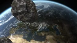 Meteor heading to Earth Stock Footage