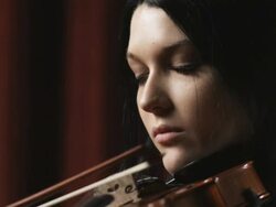 woman playing the violin Stock Footage