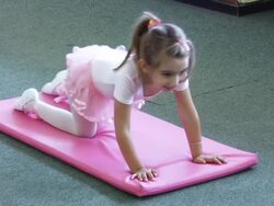 Little ballerina exercise (HD) Stock Footage