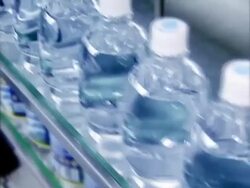 Water in plastic bottle (PET) Stock Footage