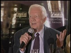 Israel struck against targets in Gaza Wednesday, killing at least 23. Meanwhile former President Jimmy Carter's meetings with Hamas drew criticism from the U.S. and Israel, but Carter insists it's preferable to talk to all sides. Instructional Video