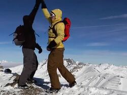 Mountain climbing (HD 1080) Stock Footage