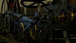 Interior shots of the mechanism that drives Westminster's Great Clock and bell chimes News Clip