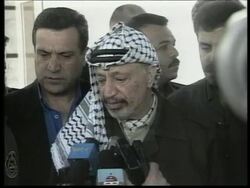 MIDDLE EAST: GERMAN OPPOSITION LEADER MEETS YASSER ARAFAT News Clip