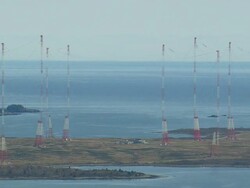 WS ARIEAL View of Tower / Maine, United States Stock Footage