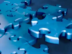 (Loop) Puzzle Falling Stock Footage