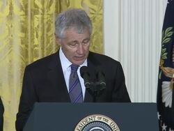 Chuck Hagel nominated to Pentagon Stock Footage