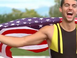 HD SLOW-MOTION: American athlete Stock Footage