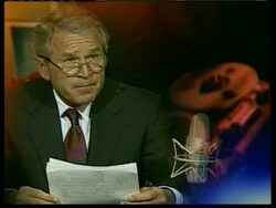 Bush cautious about economy's future in weekly radio address News Clip