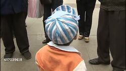 Commuters walking in centre of Chongqing News Clip