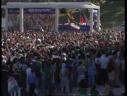 Mexico and Iran fans enjoy sunshine as game gets under way News Clip