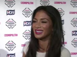 INTERVIEW: Nicole Scherzinger on winning the FFF award, the most fun titled award, on her speech at Cosmo Woman of the Year Awards 2012 at Victoria & Albert Museum on October 30, 2012 in London, England.  Stock Footage