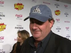 INTERVIEW: Brian Baumgartner at Patron Presents The MAXIM Party Featuring Coca-Cola Zero Countdown With Paul Mitchell on 2/4/12 In Indianapolis, IN. Stock Footage