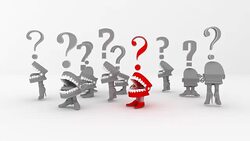 Gray Red Joke Teeth with Question Marks, Running in Circle Stock Footage