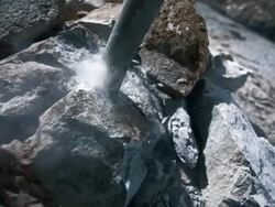 Breaking Up A Rock (Super Slow Motion) Stock Footage