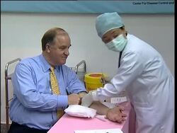 US AIDS coordinator takes blood test to show safety News Clip