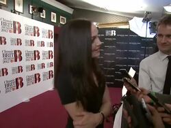 INTERVIEW Victoria Pendleton on Strictly Come Dancing, her sister and more at Classic BRIT Awards at Royal Albert Hall on October 2, 2012 in London, England (Footage by WireImage Video/Getty Images Entertainment Video) Stock Footage