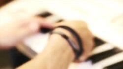 Man play music keyboard Stock Footage