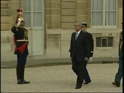 Sarkozy greets Lebanon president Suleiman at Elysee News Clip