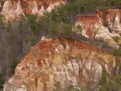 WS AERIAL View of Little Grand Canyon / Georgia, United States Stock Footage