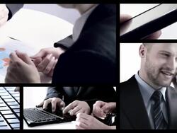 business strategy. split screen. Stock Footage