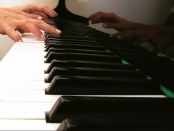 playing the piano Stock Footage