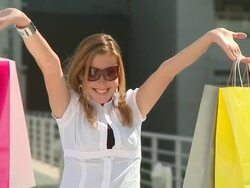 HD DOLLY: Shopping Stock Footage