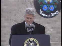 USA: IOWA: PRESIDENT OPENS NEW FREEDOM AND DEMOCRACY MUSEUM News Clip