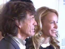 Mick Jagger (L) and Tommy Hilfiger at the Stones in Exile Photocall: Stock Footage