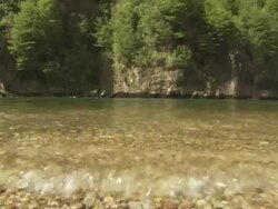 Shallow Water in Chilean River Stock Footage