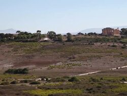 Selinunte, view of the eastern hill, with temple E Stock Footage