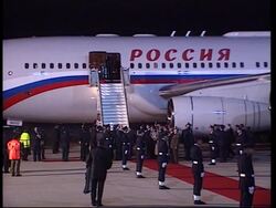 Russian president arrives in Italy amid Yukos storm News Clip