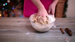 woman making gingerbread and cookies Stock Footage