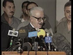 Aziz says Bush UN address full of lies plus vox pops, press headlines News Clip