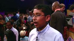 Akhil Rekulapelli outlasted nine other finalists and answered all three questions correctly in a one-on-one showdown with his youngest rival, 11-year-old Ameya Mujumdar, to win the National Geographic Bee. (May 21) News Clip