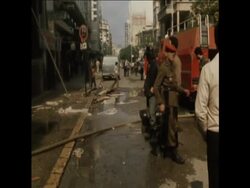 UNUSED 27 4 80 AFTERMATH OF IRAQI NEWS AGENCY BOMB ATTACK News Clip