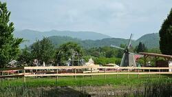 HD: Stockade With Mill in The Background Stock Footage