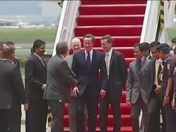David Cameron Arrives in Malaysia News Clip