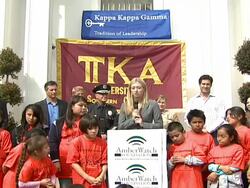 Los Angeles Youth To Receive Innovative AmberWatch Child Abduction Tool Stock Footage