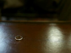 Man removing wedding ring Stock Footage