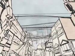 Mumbai street. Animation. Stock Footage