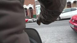 Anon Man Drives Lambretta Scooter Through Streets News Clip