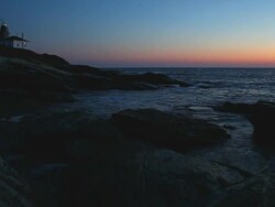 Beavertail Lighthouse Stock Footage