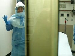 New York's Bellevue Hospital Prepares For Possible Ebola Cases Stock Footage