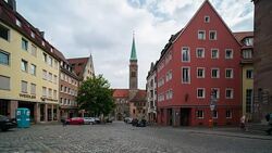 Time Lapse of Crowd walking at Downtown Nuremberg, Germany Stock Footage