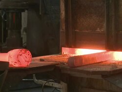 MS Worker working at hammer mill  / Gueglingen, Baden-Wuerttemberg, Germany Stock Footage