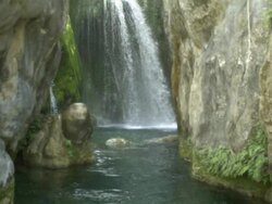 High Speed Waterfall, Spain, pan left. Stock Footage