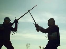 Fighting knights Stock Footage