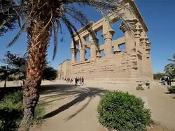 KIOSK OF TRAJAN NEAR TEMPLE OF ISIS Stock Footage
