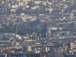 WS AERIAL ZO ZI View of Grand Palais and Dome Church / Paris, France Stock Footage